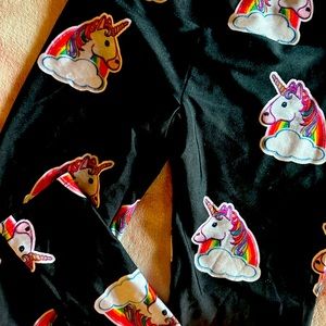 Gold sheep clothing. Unicorn leggings size medium
